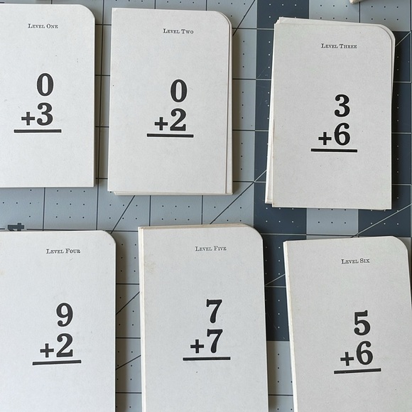 Pair, vintage Dolch popper numbers Arithmetic Learning Series, flashcards, c1958 - Picture 8 of 11